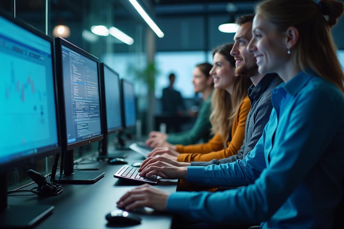 Equipo de desarrollo trabajando en soluciones de IA
